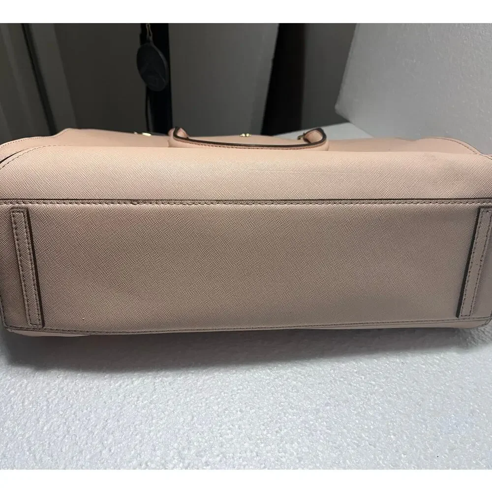 Tory Burch Soft Pink Large Robinson Crossbody Double Zip Satchel Bag